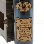 Personalized bottle with wishes in a wenge wooden box 7