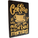 Wooden Wall Decoration Coffee Time 57cm 4