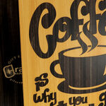 Wooden Wall Decoration Coffee Time 57cm 9