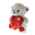 Plus teddy bear white 45 cm with red embroidered heart 5