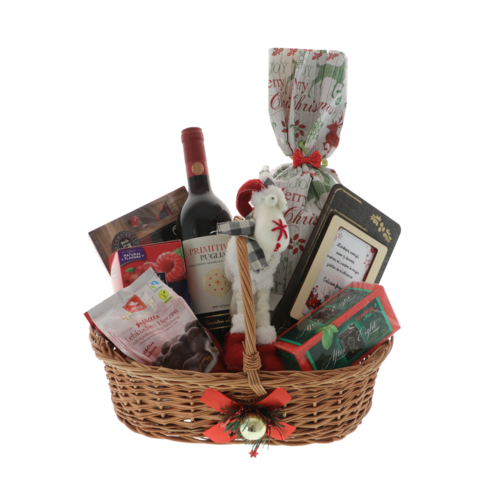 Santa's Reindeer Christmas gift basket with wishes