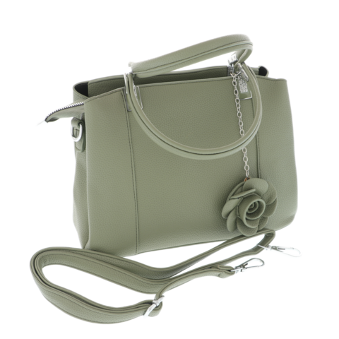 Olive green lady's bag Green Rose 30x20cm